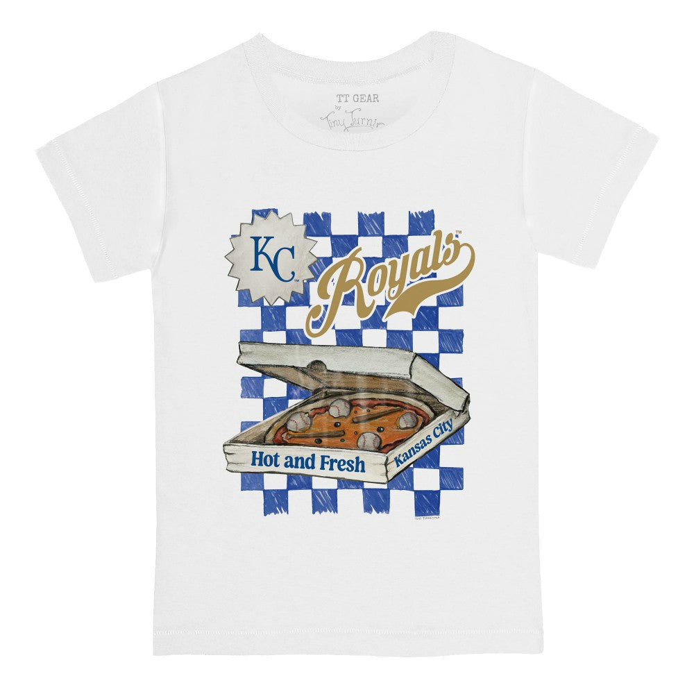 Kansas City Royals Tiny Turnip Youth Pizza T-Shirt - White T-shirts