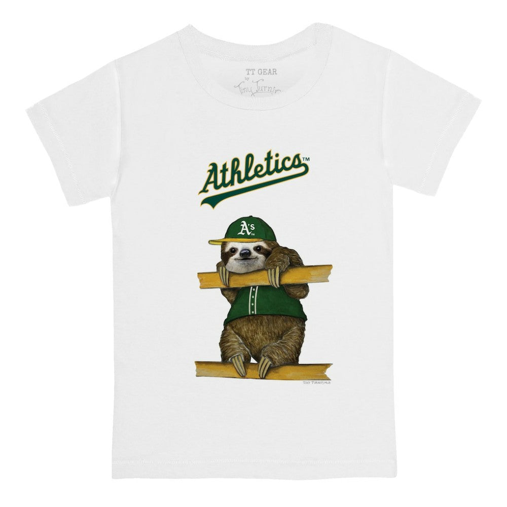 Athletics Tiny Turnip Youth Sloth T-Shirt - White T-shirts