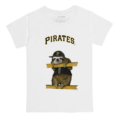 Pittsburgh Pirates Tiny Turnip Youth Sloth T-Shirt - White T-shirts