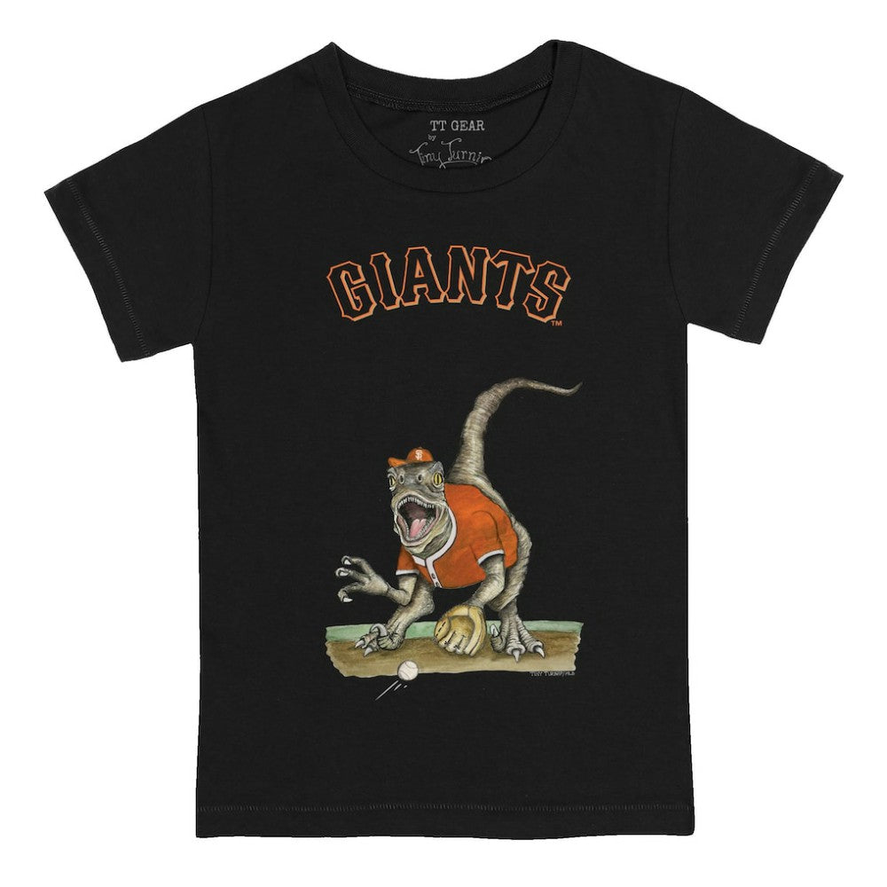 San Francisco Giants Tiny Turnip Youth Velociraptor T-Shirt - Black T-shirts