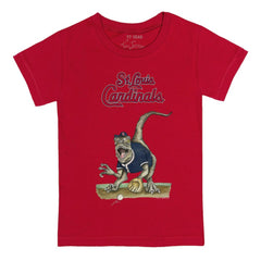 St. Louis Cardinals Tiny Turnip Youth Velociraptor T-Shirt - Red T-shirts