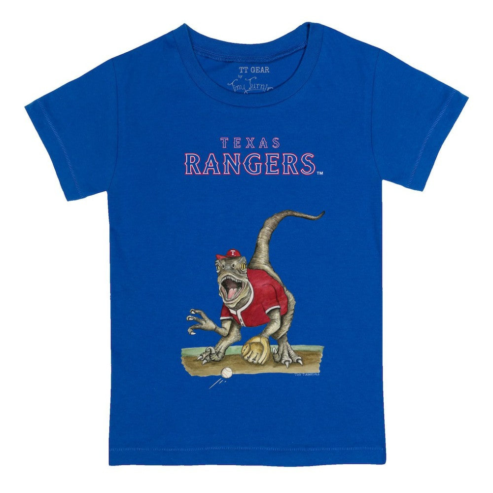 Texas Rangers Tiny Turnip Youth Velociraptor T-Shirt - Royal T-shirts