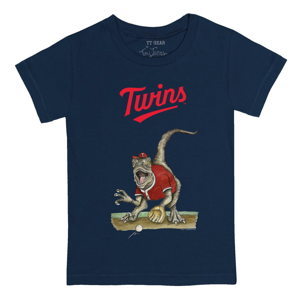 Minnesota Twins Tiny Turnip Youth Velociraptor T-Shirt - Navy T-shirts
