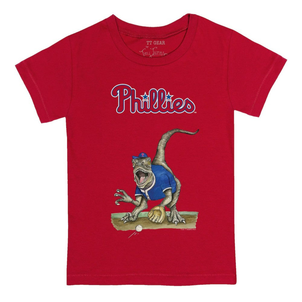 Philadelphia Phillies Tiny Turnip Youth Velociraptor T-Shirt - Red T-shirts