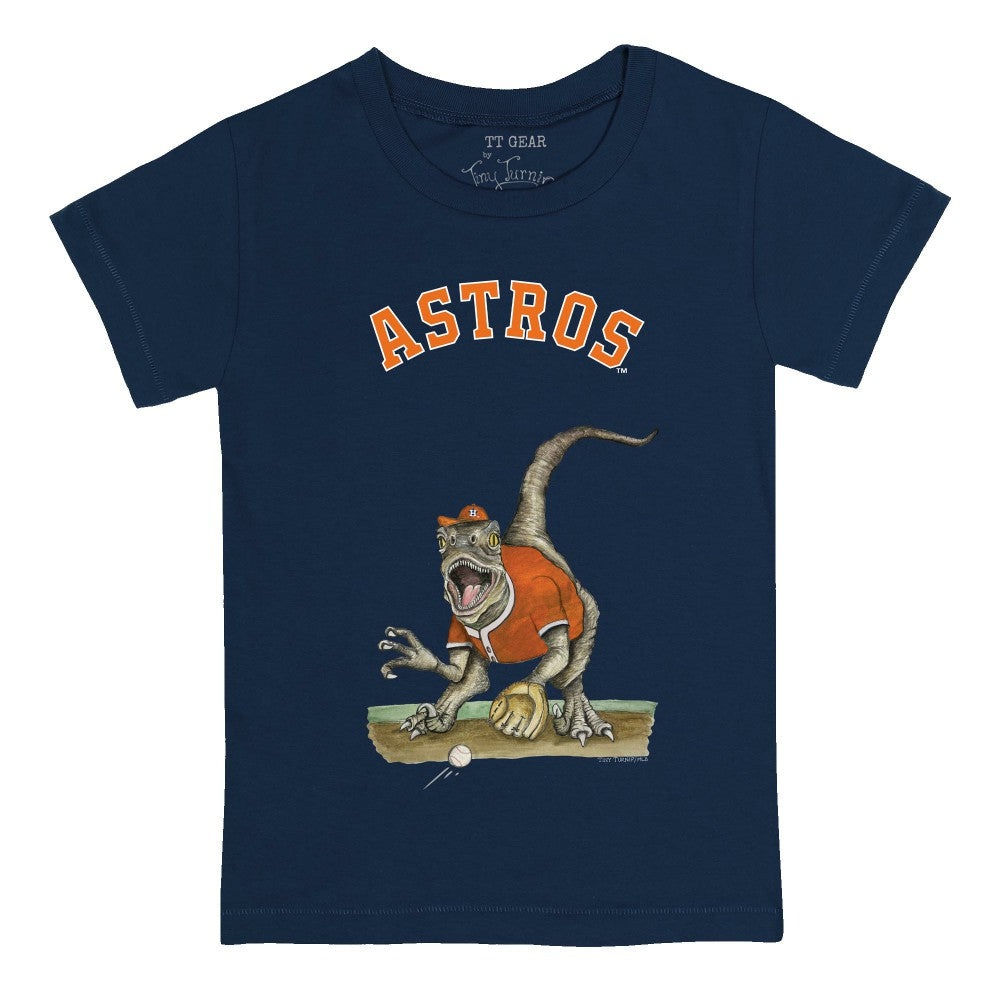 Houston Astros Tiny Turnip Youth Velociraptor T-Shirt - Navy T-shirts