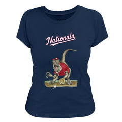 Washington Nationals Tiny Turnip Women's Velociraptor T-Shirt - Navy T-shirts