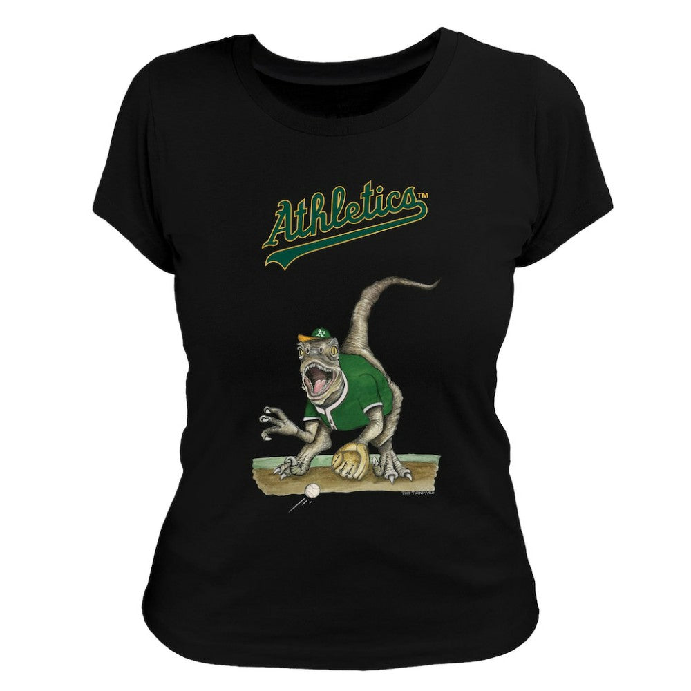 Athletics Tiny Turnip Women's Velociraptor T-Shirt - Black T-shirts