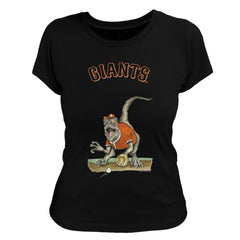 San Francisco Giants Tiny Turnip Women's Velociraptor T-Shirt - Black T-shirts