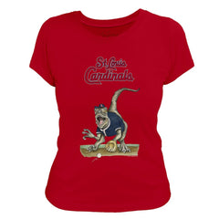St. Louis Cardinals Tiny Turnip Women's Velociraptor T-Shirt - Red T-shirts
