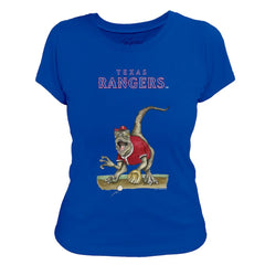 Texas Rangers Tiny Turnip Women's Velociraptor T-Shirt - Royal T-shirts
