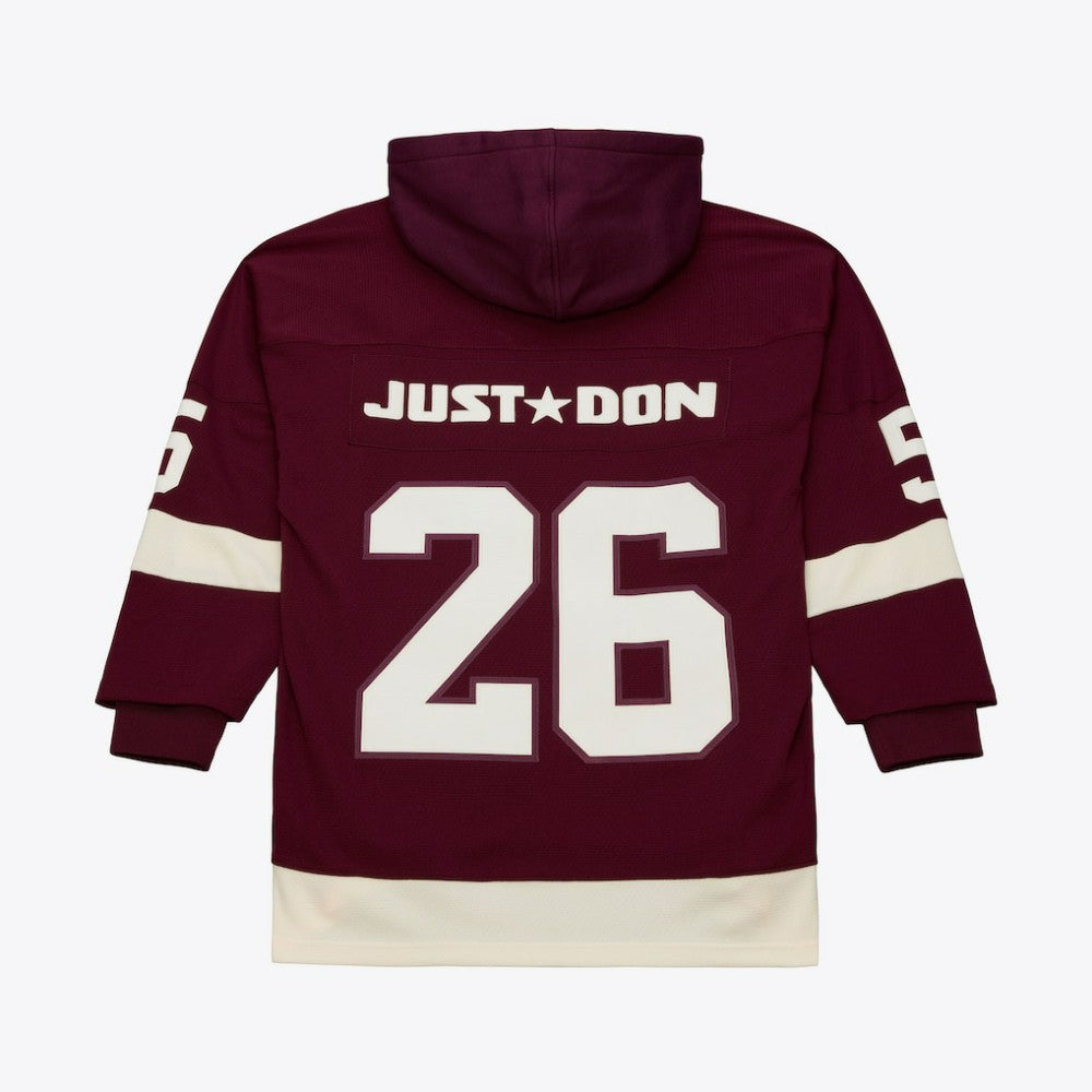 Detroit Red Wings Mitchell & Ness x Just Don Jersey Hoodie - Crimson | US 203159314