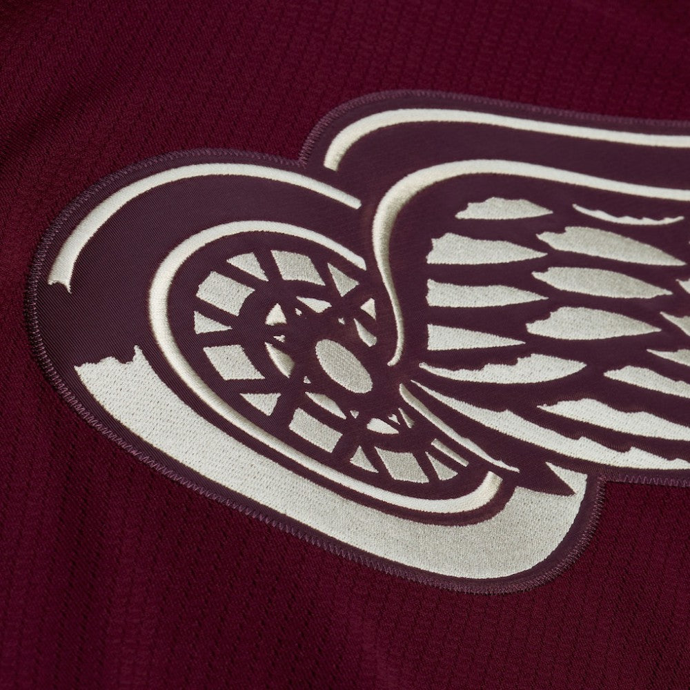 Detroit Red Wings Mitchell & Ness x Just Don Jersey Hoodie - Crimson | US 203159314