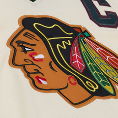 Chicago Blackhawks Mitchell & Ness x Just Don Jersey Hoodie - Cream | US 203159315