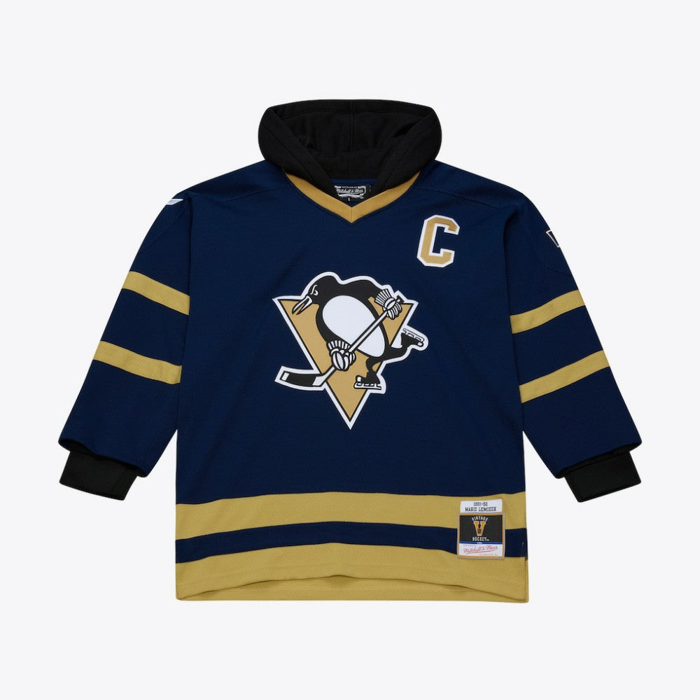 Pittsburgh Penguins Mitchell & Ness x Just Don Jersey Hoodie - Navy | US 203159317