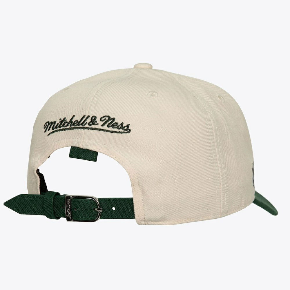 Toronto Maple Leafs Mitchell & Ness x Just Don Wave Script Pro Strapback Hat - Cream/Green | US 203159324