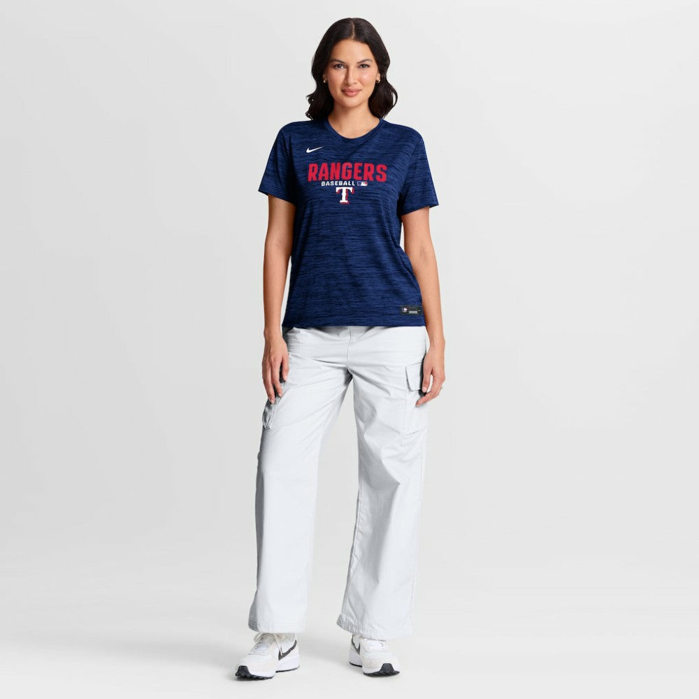 Texas Rangers Nike Women's Authentic Collection Velocity Dri-FIT T-Shirt - Royal T-shirts