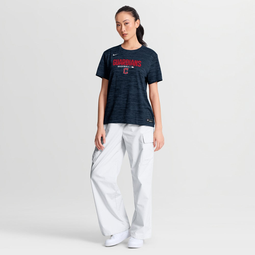 Cleveland Guardians Nike Women's Authentic Collection Velocity Dri-FIT T-Shirt - Navy T-shirts
