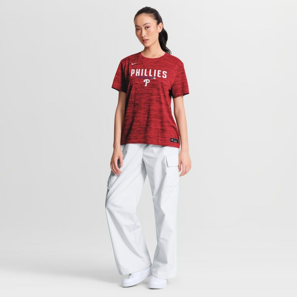Philadelphia Phillies Nike Women's Authentic Collection Velocity Dri-FIT T-Shirt - Red T-shirts