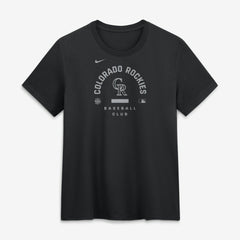 Colorado Rockies Nike Women's Authentic Collection Early Work Tri-Blend Dri-FIT T-Shirt - Black T-shirts