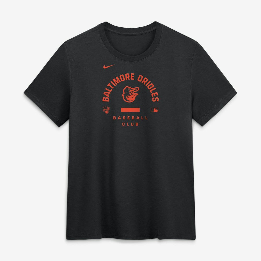 Baltimore Orioles Nike Women's Authentic Collection Early Work Tri-Blend Dri-FIT T-Shirt - Black T-shirts