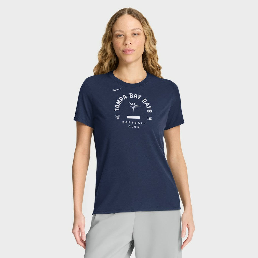 Tampa Bay Rays Nike Women's Authentic Collection Early Work Tri-Blend Dri-FIT T-Shirt - Navy T-shirts