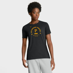 Pittsburgh Pirates Nike Women's Authentic Collection Early Work Tri-Blend Dri-FIT T-Shirt - Black T-shirts