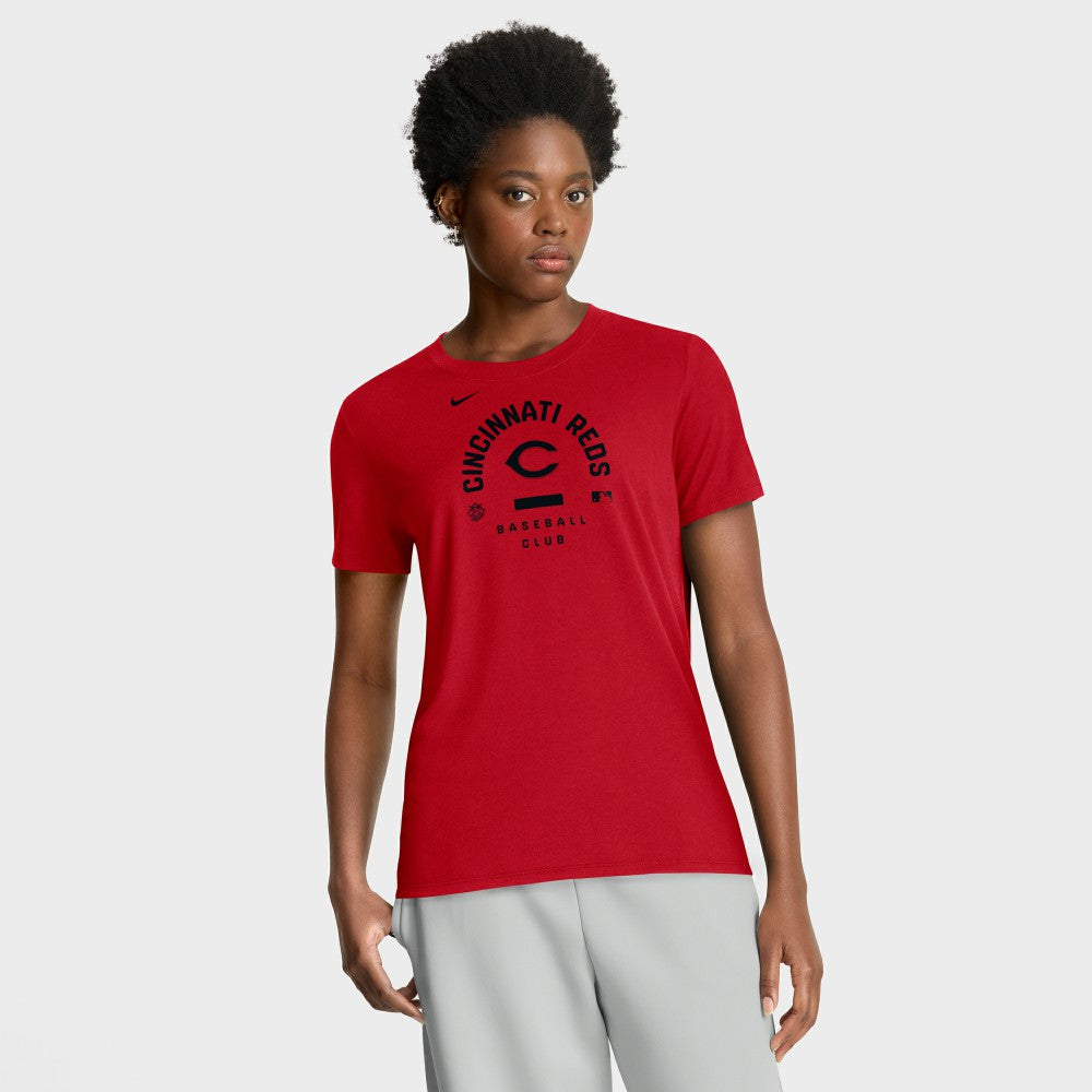 Cincinnati Reds Nike Women's Authentic Collection Early Work Tri-Blend Dri-FIT T-Shirt - Red T-shirts