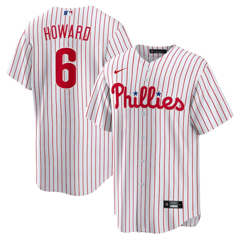 Ryan Howard Philadelphia Phillies Nike Replica Player Jersey - White Jerseys