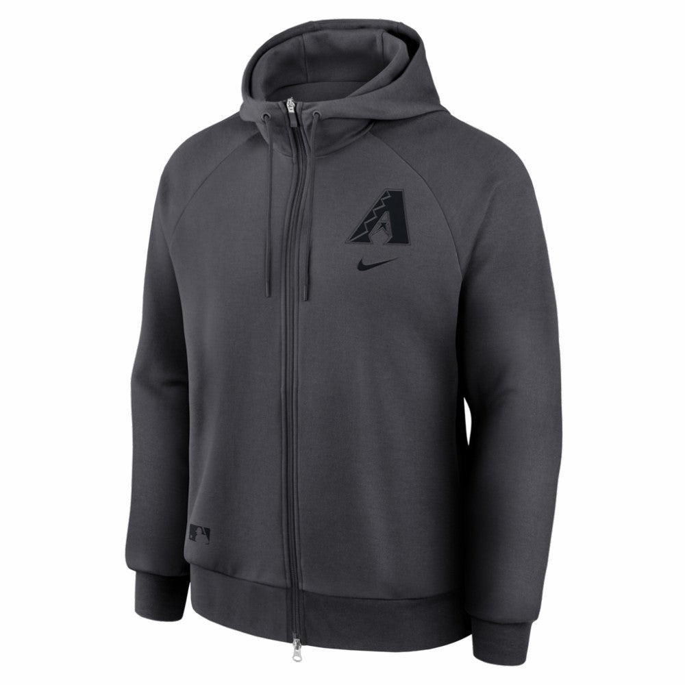 Arizona Diamondbacks Nike Authentic Collection Player Raglan Dri-FIT Full-Zip Hoodie - Anthracite Hoodies