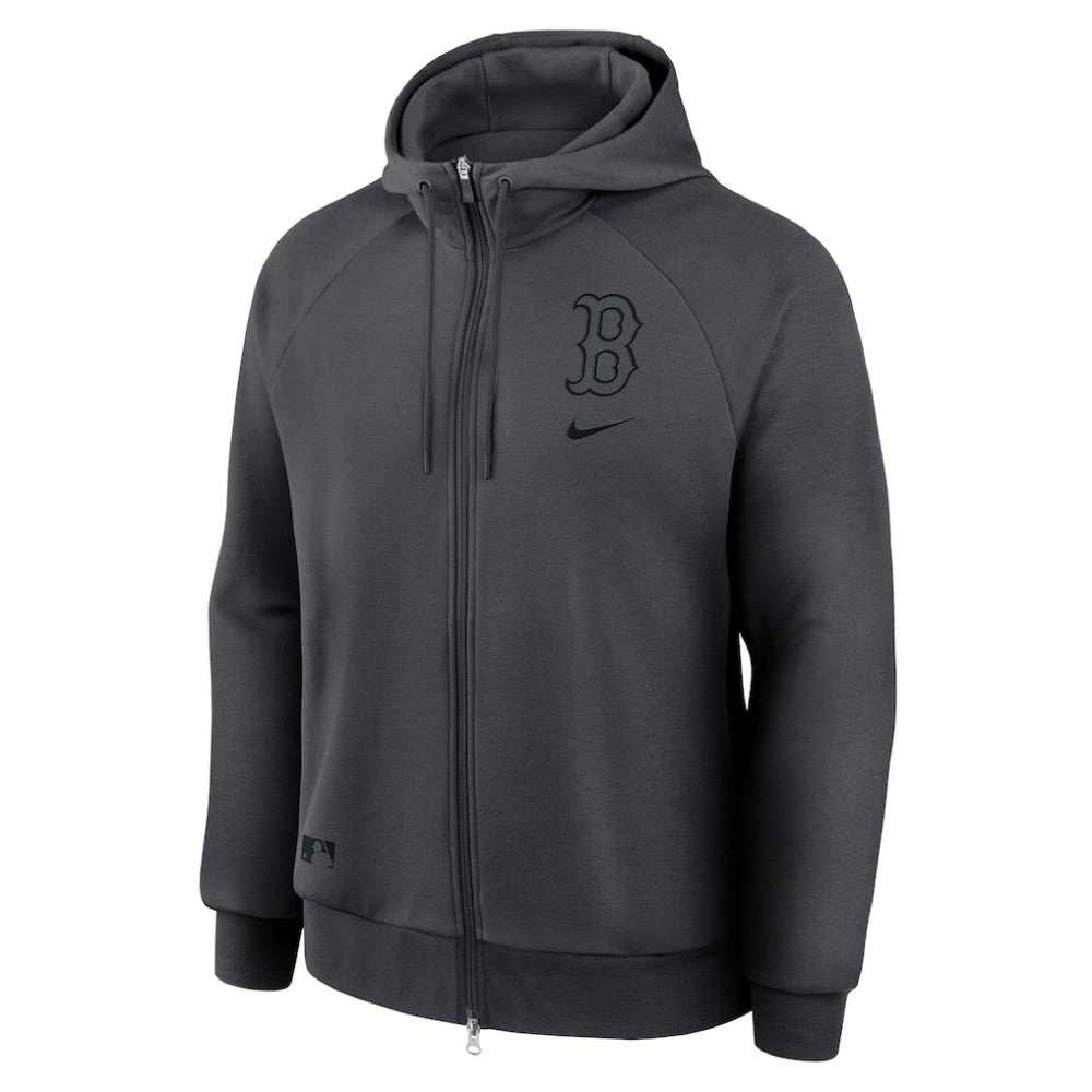 Boston Red Sox Nike Authentic Collection Player Raglan Dri-FIT Full-Zip Hoodie - Anthracite Hoodies