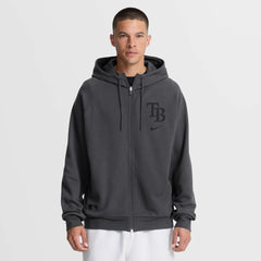 Tampa Bay Rays Nike Authentic Collection Player Raglan Dri-FIT Full-Zip Hoodie - Anthracite Hoodies