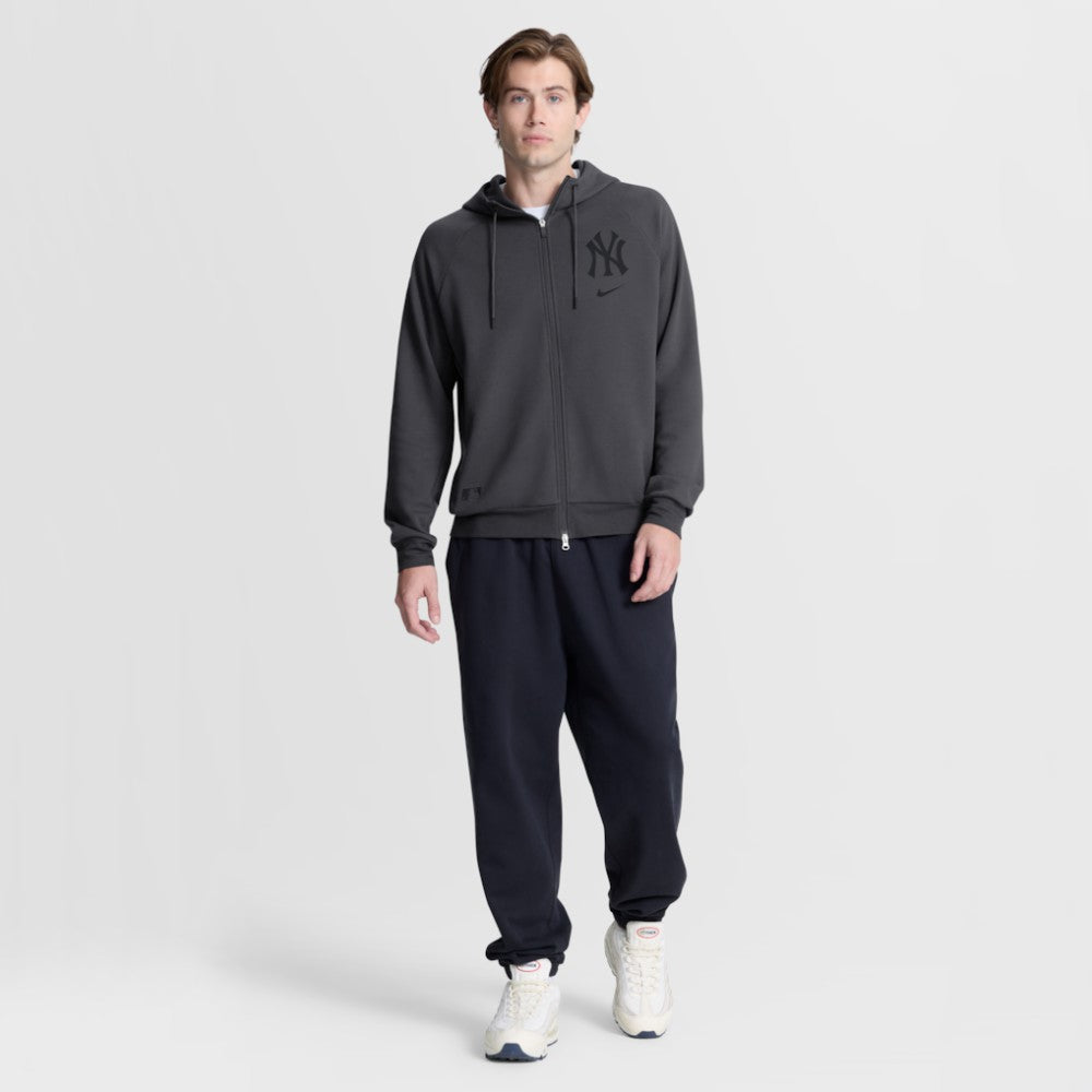 New York Yankees Nike Authentic Collection Player Raglan Dri-FIT Full-Zip Hoodie - Anthracite Hoodies