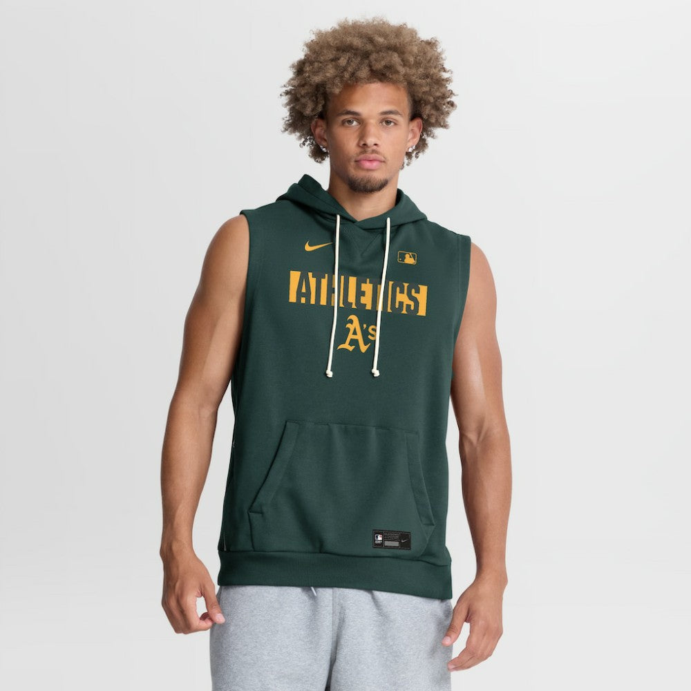 Athletics Nike Authentic Collection Standard Issue Dri-FIT Sleeveless Hoodie - Green Hoodies