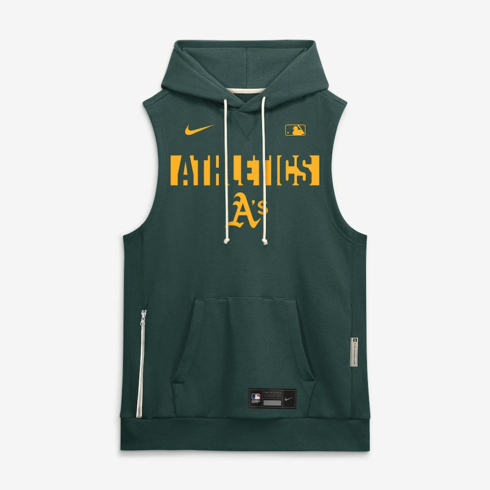 Athletics Nike Authentic Collection Standard Issue Dri-FIT Sleeveless Hoodie - Green Hoodies