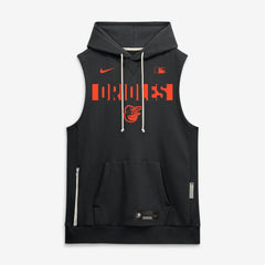 Baltimore Orioles Nike Authentic Collection Standard Issue Dri-FIT Sleeveless Hoodie - Black Hoodies