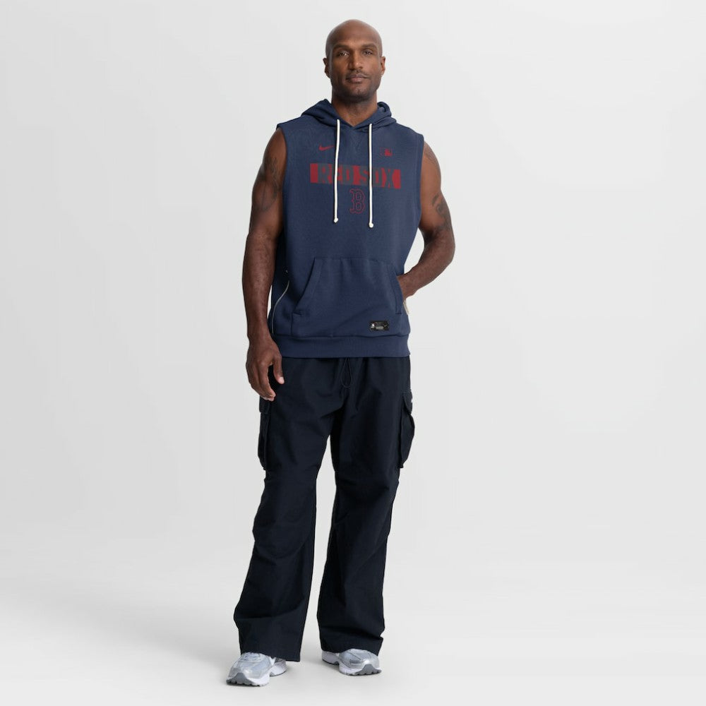 Boston Red Sox Nike Authentic Collection Standard Issue Dri-FIT Sleeveless Hoodie - Navy Hoodies