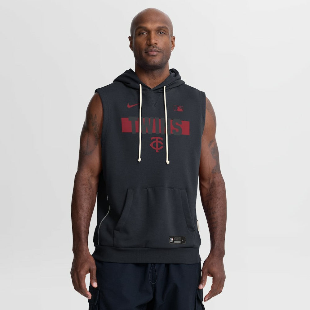 Minnesota Twins Nike Authentic Collection Standard Issue Dri-FIT Sleeveless Hoodie - Navy Hoodies