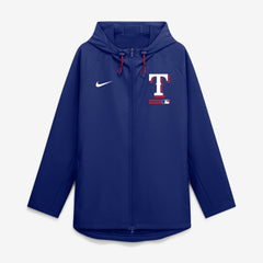 Texas Rangers Nike Authentic Collection Raglan Therma-FIT Full-Zip Hooded Jacket - Royal Jackets
