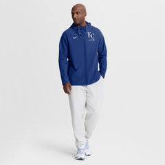 Kansas City Royals Nike Authentic Collection Raglan Therma-FIT Full-Zip Hooded Jacket - Royal Jackets