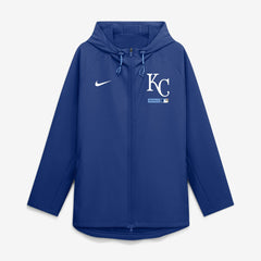 Kansas City Royals Nike Authentic Collection Raglan Therma-FIT Full-Zip Hooded Jacket - Royal Jackets