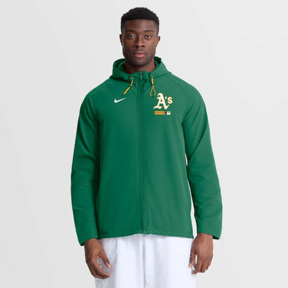 Athletics Nike Authentic Collection Raglan Therma-FIT Full-Zip Hooded Jacket - Kelly Green Jackets