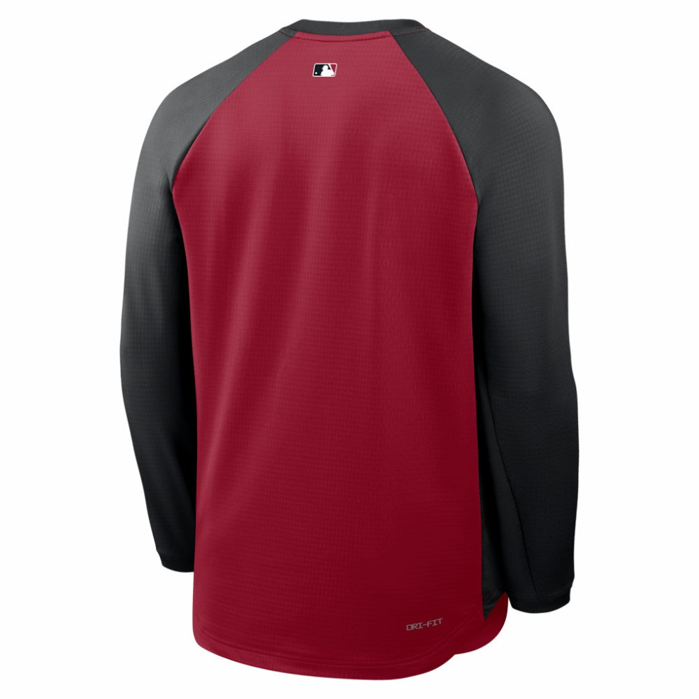 Arizona Diamondbacks Nike Authentic Collection Raglan Dri-FIT Sweatshirt - Red Sweatshirts
