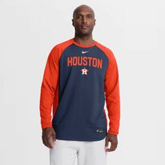 Houston Astros Nike Authentic Collection Raglan Dri-FIT Sweatshirt - Navy Sweatshirts