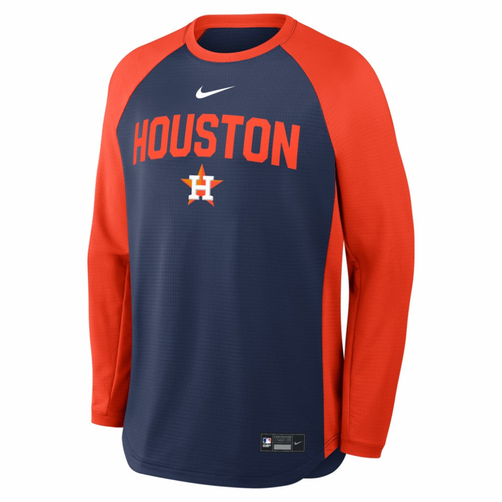 Houston Astros Nike Authentic Collection Raglan Dri-FIT Sweatshirt - Navy Sweatshirts