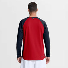 Atlanta Braves Nike Authentic Collection Raglan Dri-FIT Sweatshirt - Red Sweatshirts