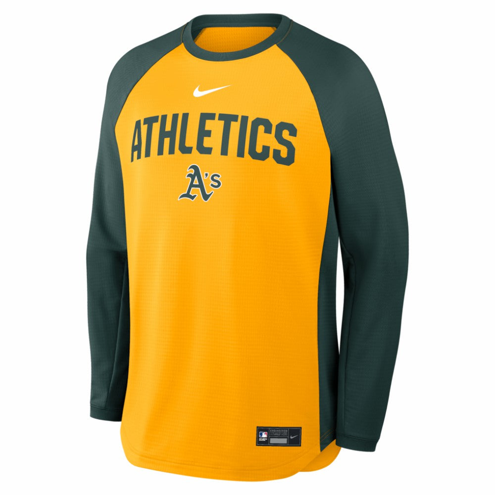 Athletics Nike Authentic Collection Raglan Dri-FIT Sweatshirt - Gold Sweatshirts