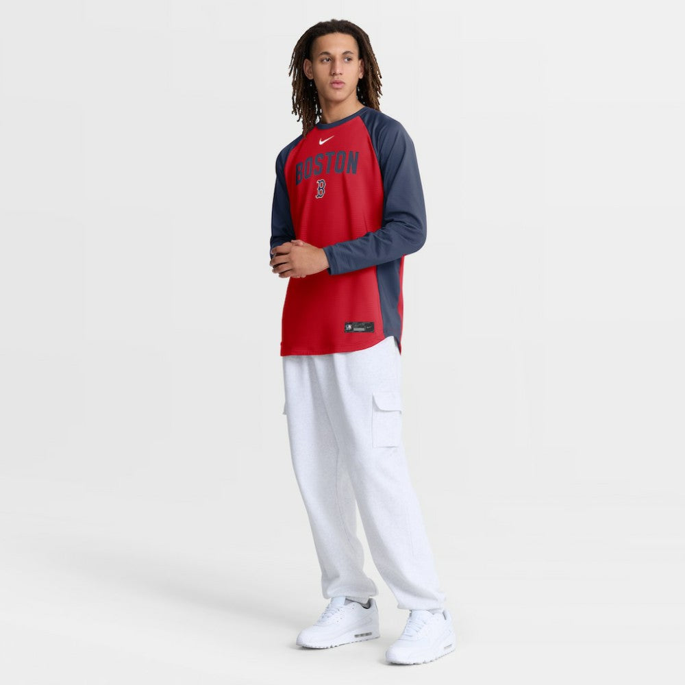 Boston Red Sox Nike Authentic Collection Raglan Dri-FIT Sweatshirt - Red Sweatshirts