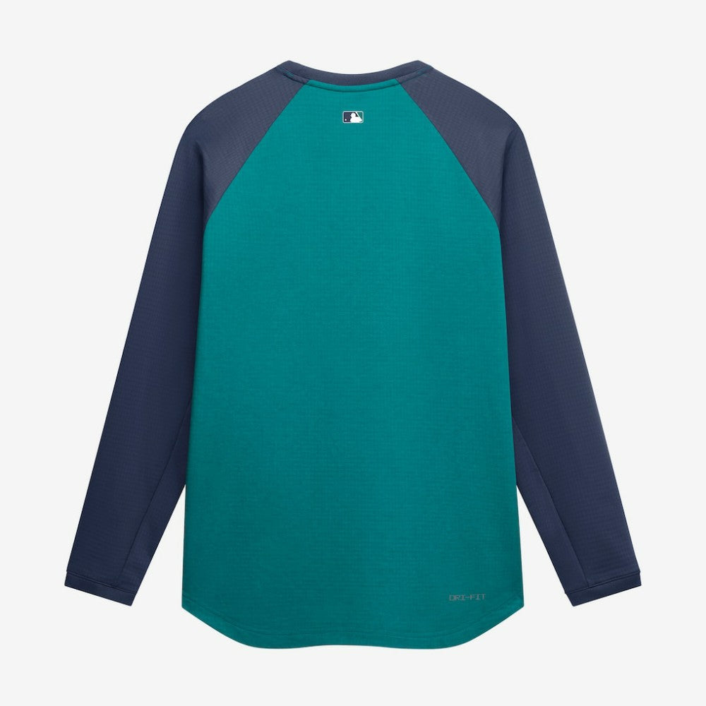 Seattle Mariners Nike Authentic Collection Raglan Dri-FIT Sweatshirt - Teal Sweatshirts