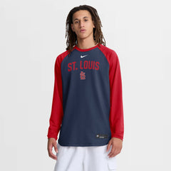 St. Louis Cardinals Nike Authentic Collection Raglan Dri-FIT Sweatshirt - Navy Sweatshirts
