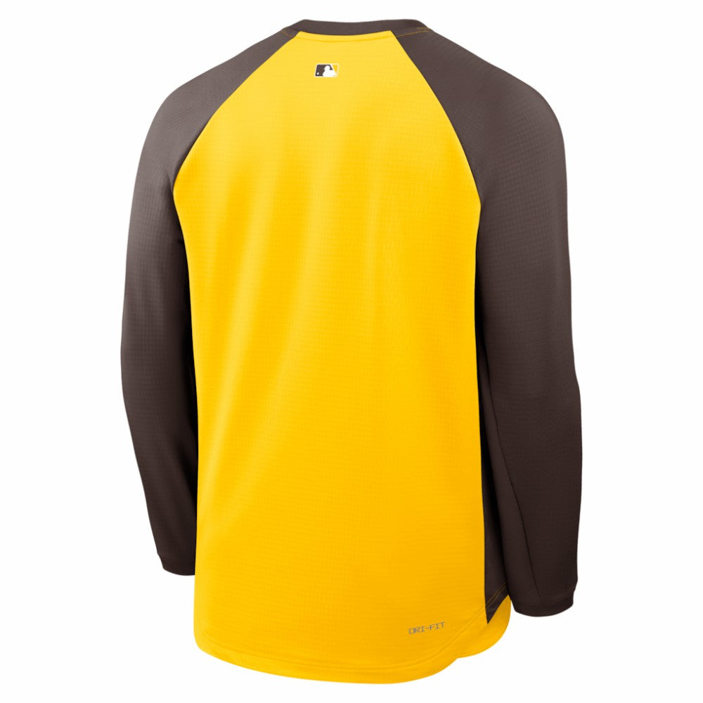 San Diego Padres Nike Authentic Collection Raglan Dri-FIT Sweatshirt - Gold Sweatshirts